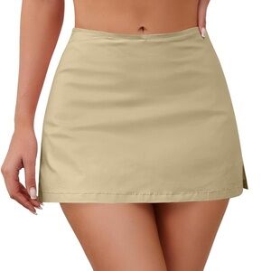 Beige Mini Skirt/Skort